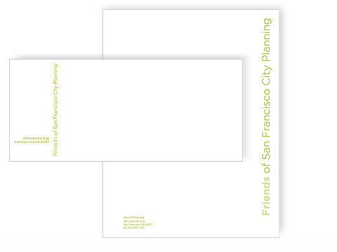 San Francisco Friends of City Planning letterhead and No.10 envelope